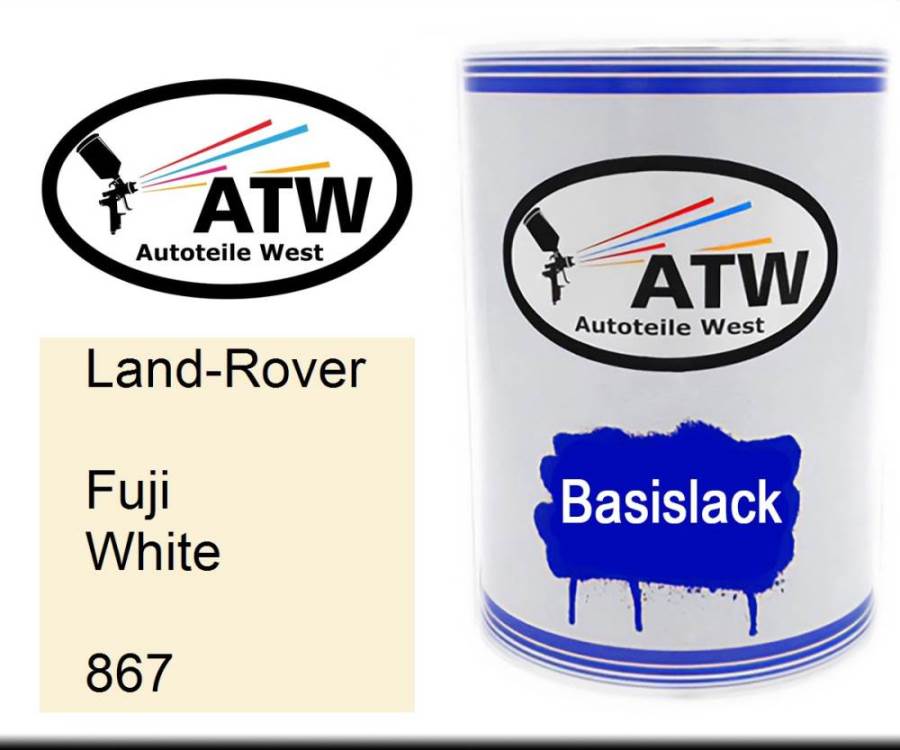 Land-Rover, Fuji White, 867: 500ml Lackdose, von ATW Autoteile West.